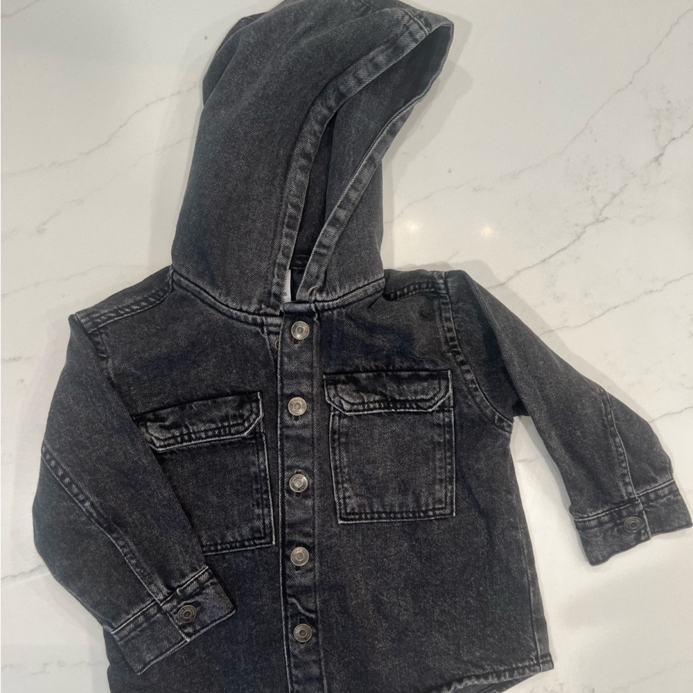 Zara Baby Hooded Denim Overshirt